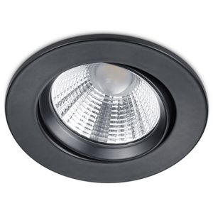 LED Spot - Inbouwspot - Trion Paniro - Rond 5W - Dimbaar - Warm Wit 3000K - Mat Zwart - Aluminium - Ø80mm