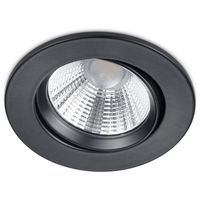 LED Spot - Inbouwspot - Trion Paniro - Rond 5W - Dimbaar - Warm Wit 3000K - Mat Zwart - Aluminium - Ø80mm - thumbnail