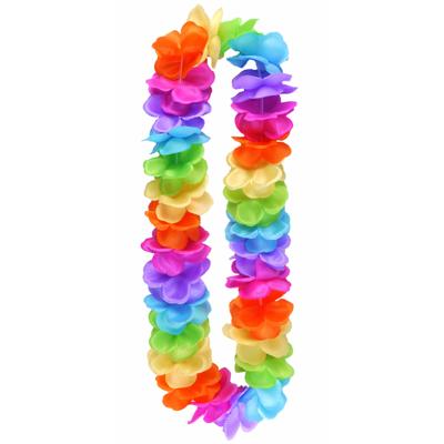 Hawaii krans slinger - regenboog kleuren mix - Carnaval - Themafeest - Pride