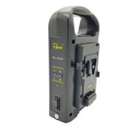 Rolux dubbele acculader rl-2ks voor v-mount accu