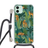 Luipaard 2: iPhone 11 Transparant Hoesje met koord