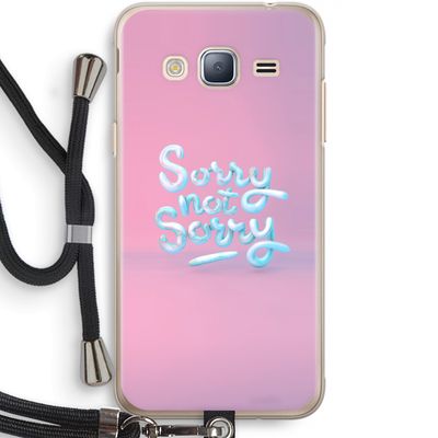 Sorry not sorry: Samsung Galaxy J3 (2016) Transparant Hoesje met koord