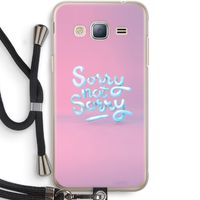 Sorry not sorry: Samsung Galaxy J3 (2016) Transparant Hoesje met koord