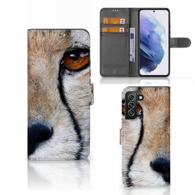 Samsung Galaxy S22 Plus | Telefoonhoesje | Met pasjeshouder | Cheetah