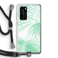 Palmbladeren: Huawei P40 Transparant Hoesje met koord