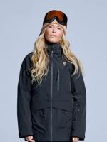 Poederbaas Ski-jas Dames Freeride 3L Hardshell Zwart-XS Poederbaas Ski-jas Dames Freeride 3L Hardshell Zwart-XS