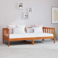 Dagtbed met matras met hoofdeinde Wasbruin en Wit 90 x 200 cm