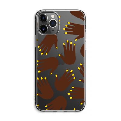 Hands dark: iPhone 11 Pro Max Transparant Hoesje
