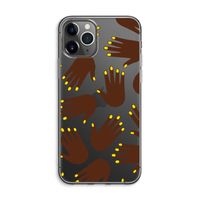 Hands dark: iPhone 11 Pro Max Transparant Hoesje