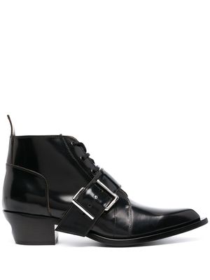 Off-White bottines à boucles - Noir
