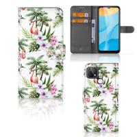 OPPO A15 | Telefoonhoesje | Met pasjeshouder | Flamingo Palms