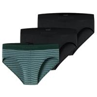 Schiesser 95/5 rio slips 3-pack zwart-groen Schiesser 95/5 rio slips 3-pack zwart-groen