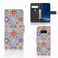 Samsung Galaxy S8 Bookcase Tiles Color