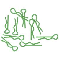 XCeed 1:10 Bodyklemmen Groen (fluorescerend) 1 stuk(s) XCeed 1:10 Bodyklemmen Groen (fluorescerend) 1 stuk(s)