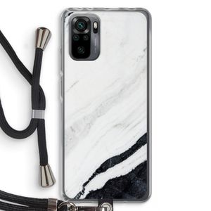 Elegante marmer: Xiaomi Redmi Note 10 Pro Transparant Hoesje met koord