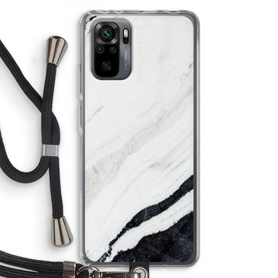 Elegante marmer: Xiaomi Redmi Note 10 Pro Transparant Hoesje met koord