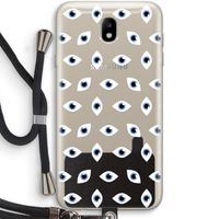 Eyes pattern: Samsung Galaxy J7 (2017) Transparant Hoesje met koord