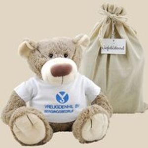 Knuffel Bear Bella babycadeau met logo