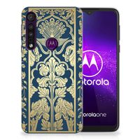 Motorola One Macro TPU Case Beige Flowers