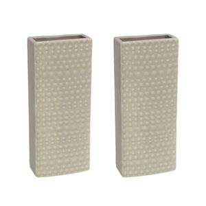 6x Radiator bak luchtbevochtigers / waterverdampers rechthoekig Luna taupe 17,7 cm