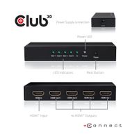 CLUB3D HDMI™ 4K@60Hz UHD Splitter AC Power 4 ports - thumbnail