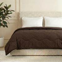 Sale: -50% | Wasbaar Easy Dekbed Zonder Overtrek - Zonder Overtrek - Japandi Waves - Bruin - Dekbed-Discounter.nl