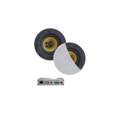 Aquasound WiFi Audio wifi-audiosysteem - (airplay - dlna) - 30 watt - incl rumba speakers wit (116 mm) - . 230v/12v - lan / wlan wma30-rw