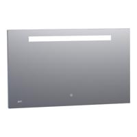 Brauer Quartz Spiegel - Rechthoekig - 120 cm - met Directe LED-Verlichting - Dimbaar - met Touchbediening - met Klok