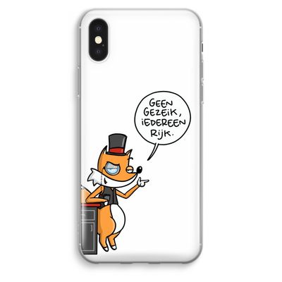Geen Gezeik: iPhone XS Max Transparant Hoesje