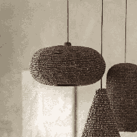 By-Boo Hanglamp 'Shanga' Houten kralen, 46cm