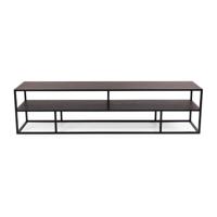 Tv-meubel 'Luuk' 200cm, kleur zwart / bruin hout