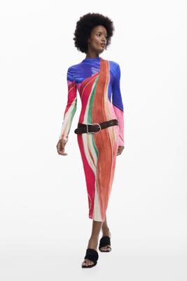 Arty gebreide jurk - MATERIAL FINISHES - S