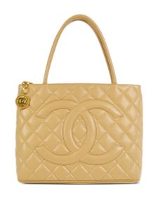 CHANEL Pre-Owned sac à main matelassé Medallion (2003) - Tons neutres