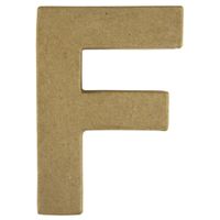 Letter F van papier mache voor decoratie - thumbnail
