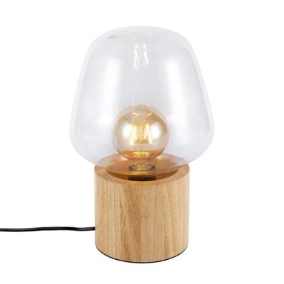 Kleine tafellamp schakelaar hout en helder glas &apos;Nordlux Christina&apos; 48905014