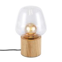 Kleine tafellamp schakelaar hout en helder glas &apos;Nordlux Christina&apos; 48905014