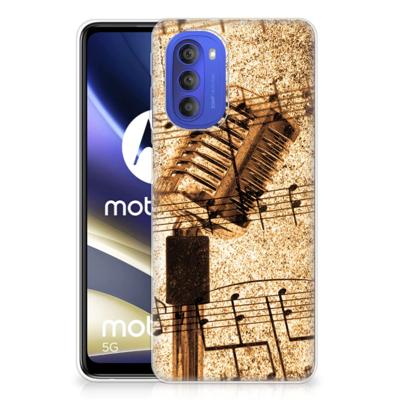 Motorola Moto G51 5G | Siliconen hoesje | met foto Bladmuziek Motorola Moto G51 5G | Siliconen hoesje | met foto Bladmuziek