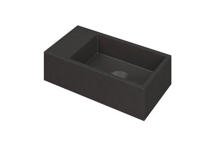 INK Versus Fontein Quartz Zonder Kraangat Links Zwart 36x18x9cm