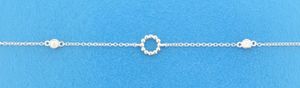 TFT Zilveren Ketting Zirkonia 1,0 mm 41 + 4 cm