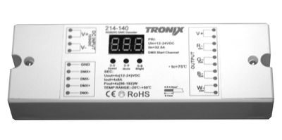 DMX controller RGB met wit 214-140