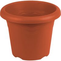 Terra cotta ronde plantenpot/bloempot kunststof diameter 35 cm   -