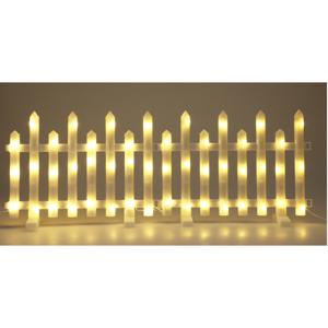 Verlichte hek omheiningen - set van 16x st - warm wit - led - L35 x H24,5 cm - verlichting