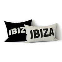 Tuinkussen Ibiza Zwart Wit 45x45cm. Complete set - thumbnail