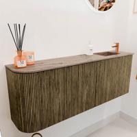 Toiletmeubel Mondiaz Joya Dlux | 111.6 cm | Meubelkleur Dusk | Faye wastafel Arena Wasbak Rechts | 1 kraangat