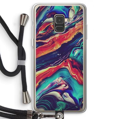 Chameleon Sun: Samsung Galaxy A8 (2018) Transparant Hoesje met koord