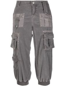Blumarine pantalon court à design multi-poches - Gris