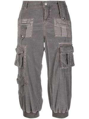 Blumarine pantalon court à design multi-poches - Gris