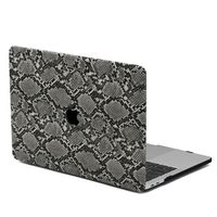 Lunso MacBook Pro 16 inch (2019) Leren cover hoes - case - Snake Pattern Grey