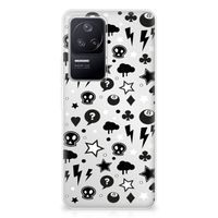 Silicone Back Case Xiaomi Poco F4 Silver Punk - thumbnail