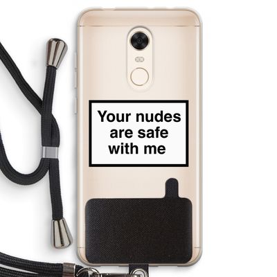 Safe with me: Xiaomi Redmi 5 Transparant Hoesje met koord